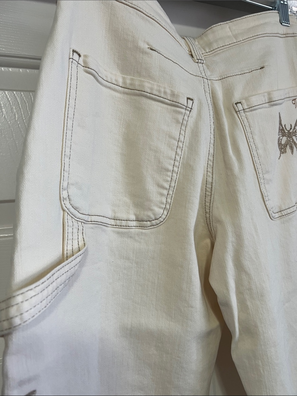 Pilcro By Anthropologie:”Kayden”High Rise Cropped Butterfly Jeans/NWOT - Picture 12 of 13